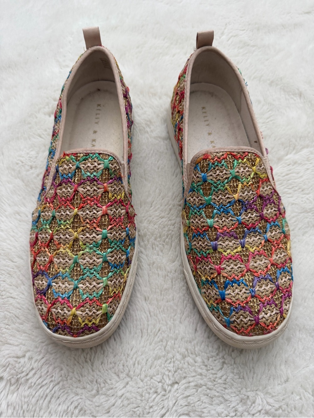 Kelly & Katie Multicolor Woven Slip-On Mules